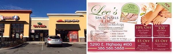Lee Spa & Nails 5290 E Hwy 100 Ste 102 Palm Coast Florida 